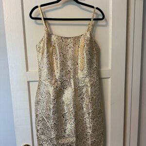 Unique Vintage Barbie collab gold dress